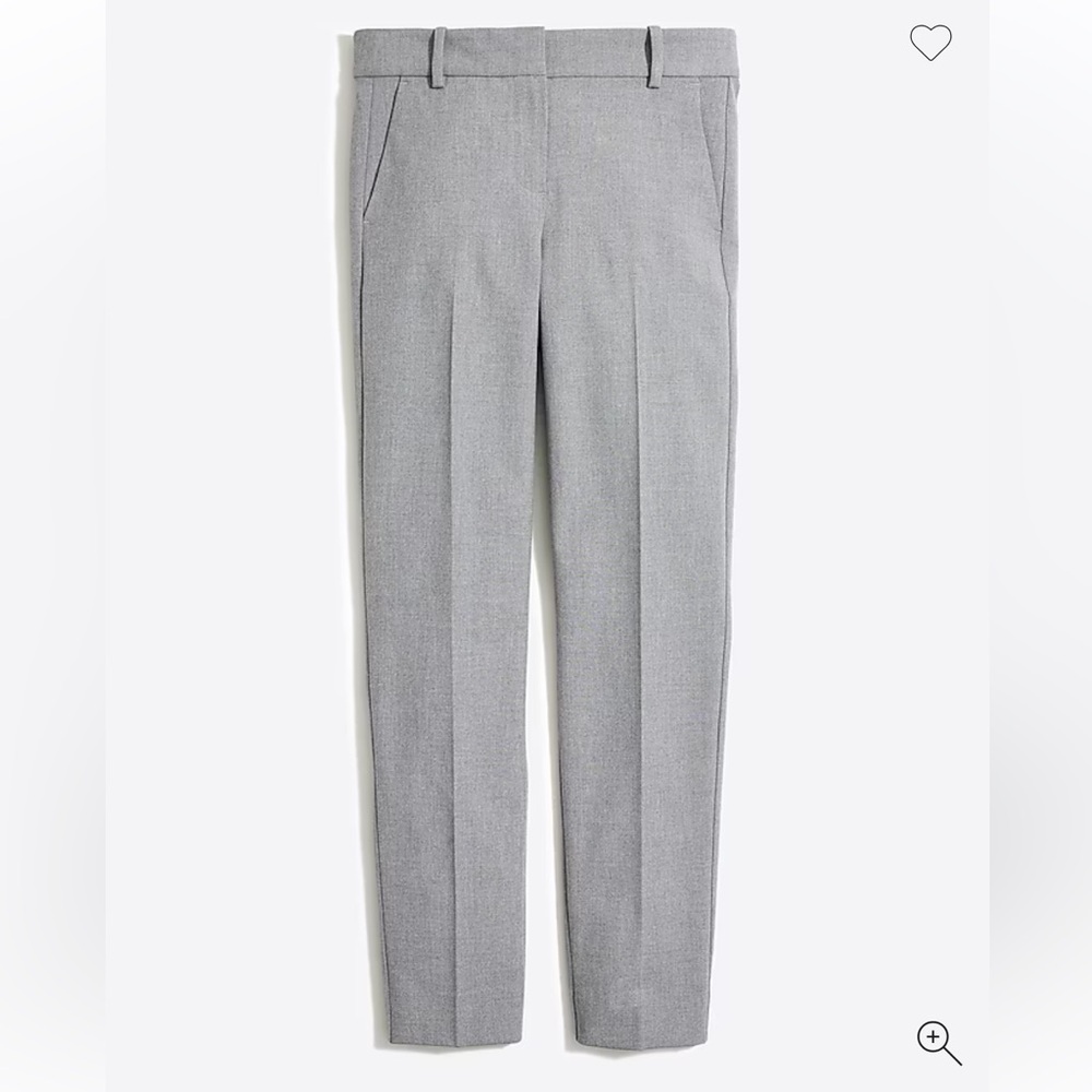 J. Crew Factory Women's Light Gray RUBY Crop Pants